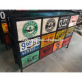 Gabinete de cajones de metal Grafitti Vintage Estilo Industrial